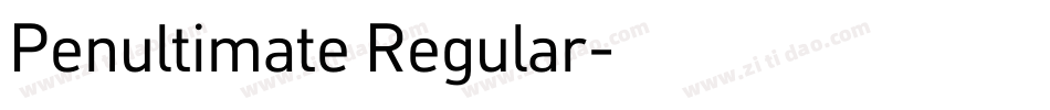 Penultimate Regular字体转换